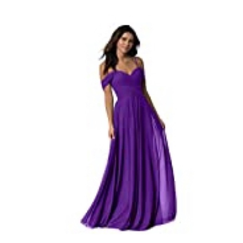 Off Shoulder Simple A-Line Formal Dress with Slit